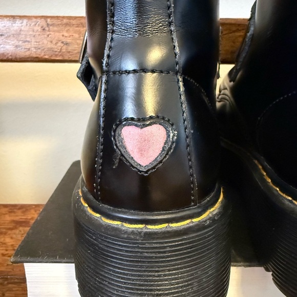 Dr. Martens Lazy Oaf Heart Buckle Platform Boots - Picture 10 of 15